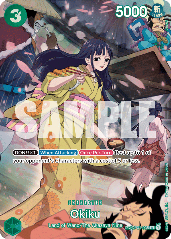 Okiku 500 Years In The Future - OP-07 One Piece Card Okiku 500 Years In The Future - OP-07 One Piece Card