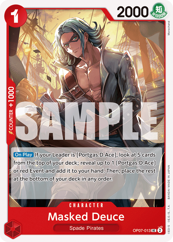 Masked Deuce 500 Years In The Future - OP-07 One Piece Card Masked Deuce 500 Years In The Future - OP-07 One Piece Card