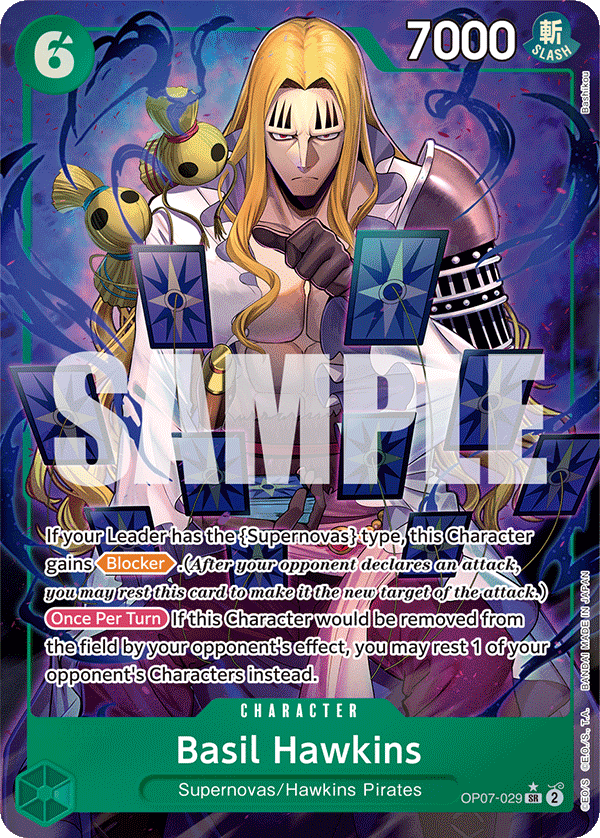 Basil Hawkins 500 Years In The Future - OP-07 One Piece Card Basil Hawkins 500 Years In The Future - OP-07 One Piece Card
