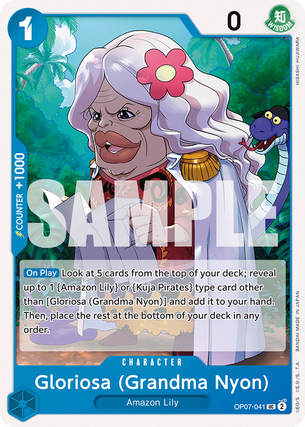 Gloriosa (Grandma Nyon) 500 Years In The Future - OP-07 One Piece Card Gloriosa (Grandma Nyon) 500 Years In The Future - OP-07 One Piece Card