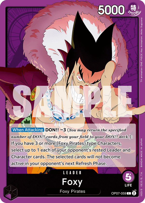Foxy 500 Years In The Future - OP-07 One Piece Card Foxy 500 Years In The Future - OP-07 One Piece Card