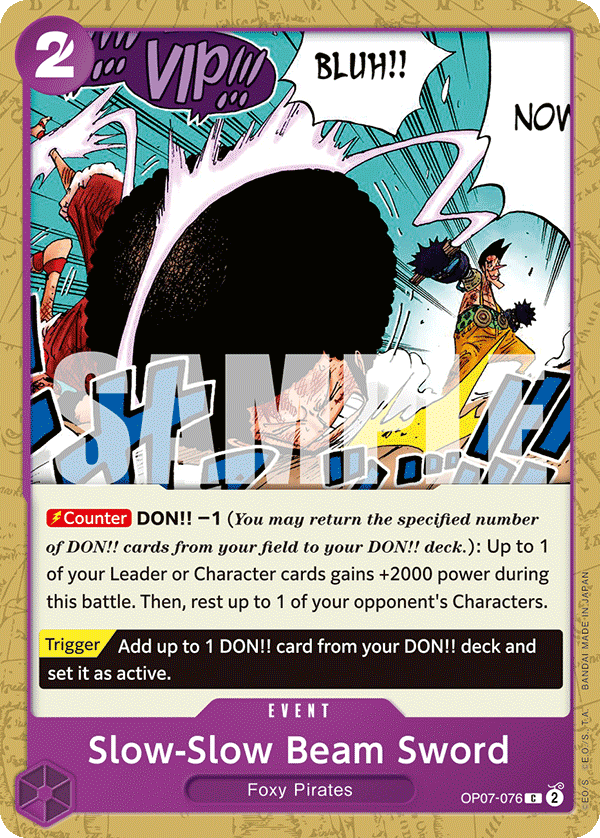Slow-Slow Beam Sword 500 Years In The Future - OP-07 One Piece Card Slow-Slow Beam Sword 500 Years In The Future - OP-07 One Piece Card