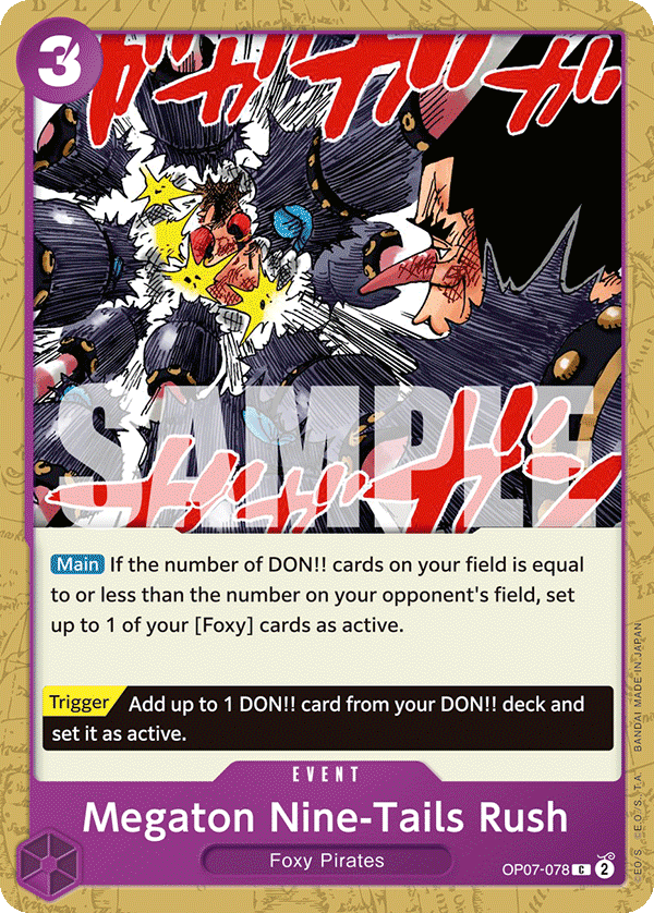 Megaton Nine-Tails Rush 500 Years In The Future - OP-07 One Piece Card Megaton Nine-Tails Rush 500 Years In The Future - OP-07 One Piece Card