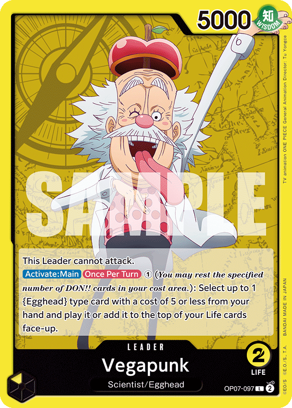 Vegapunk 500 Years In The Future - OP-07 One Piece Card Vegapunk 500 Years In The Future - OP-07 One Piece Card