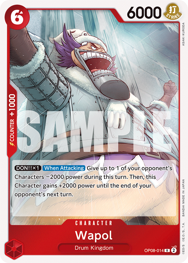 Wapol Two Legends - OP-08 One Piece Card Wapol Two Legends - OP-08 One Piece Card