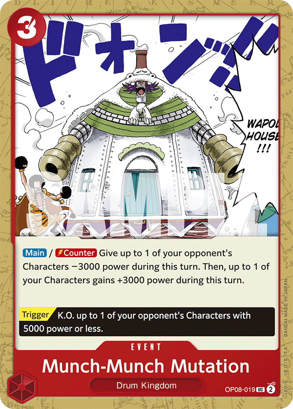 Munch-Munch Mutation Two Legends - OP-08 One Piece Card Munch-Munch Mutation Two Legends - OP-08 One Piece Card