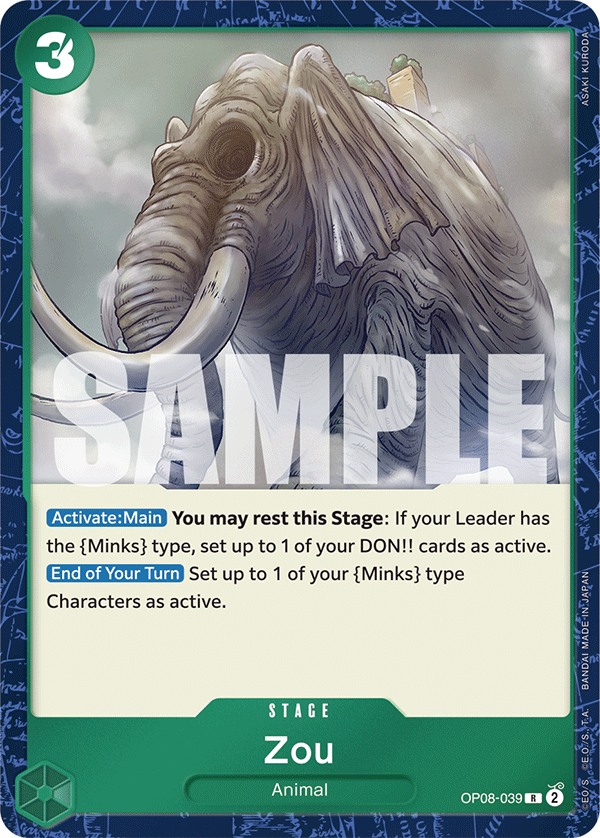 Zou Two Legends - OP-08 One Piece Card Zou Two Legends - OP-08 One Piece Card