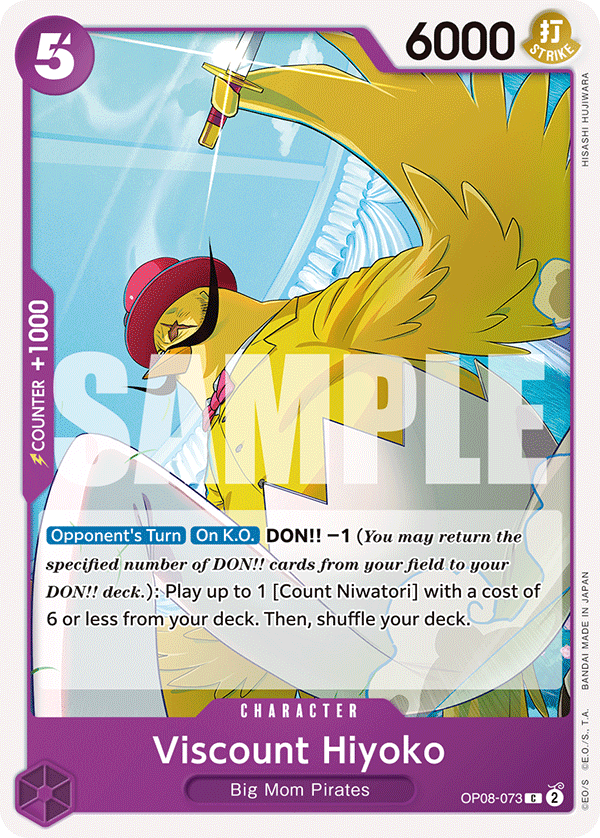 Viscount Hiyoko Two Legends - OP-08 One Piece Card Viscount Hiyoko Two Legends - OP-08 One Piece Card