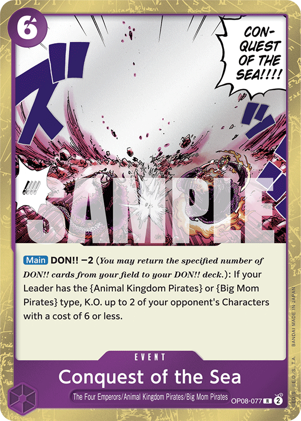 Conquest of the Sea Two Legends - OP-08 One Piece Card Conquest of the Sea Two Legends - OP-08 One Piece Card