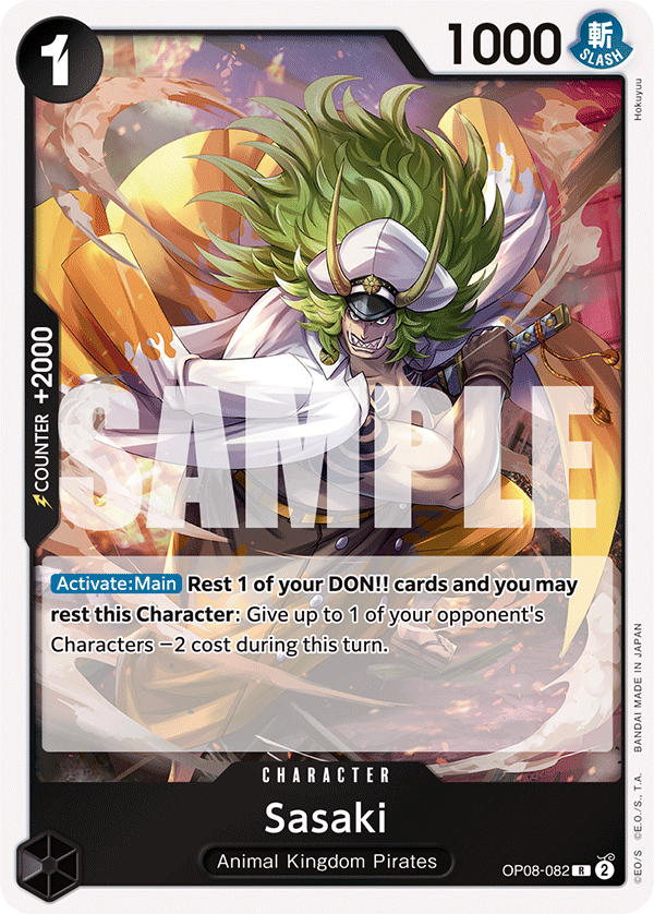 Sasaki Two Legends - OP-08 One Piece Card Sasaki Two Legends - OP-08 One Piece Card