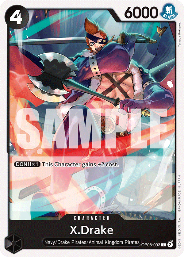 X.Drake Two Legends - OP-08 One Piece Card X.Drake Two Legends - OP-08 One Piece Card