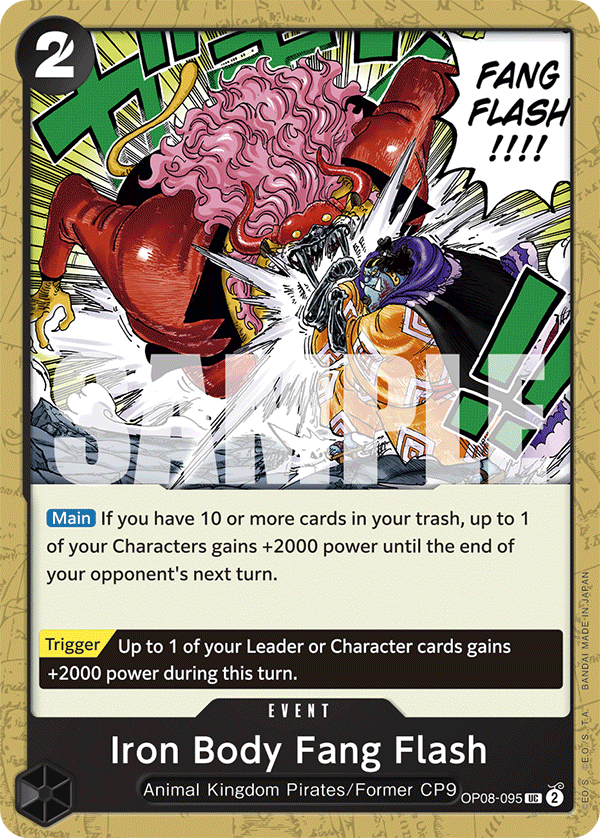 Iron Body Fang Flash Two Legends - OP-08 One Piece Card Iron Body Fang Flash Two Legends - OP-08 One Piece Card