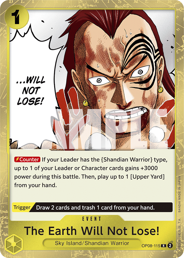 The Earth Will Not Lose! Two Legends - OP-08 One Piece Card The Earth Will Not Lose! Two Legends - OP-08 One Piece Card