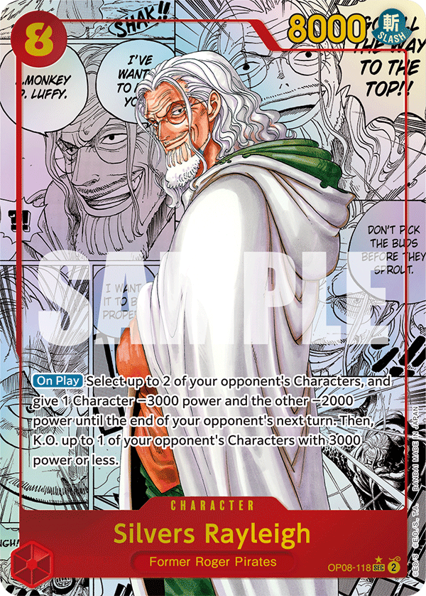 Silvers Rayleigh Two Legends - OP-08 One Piece Card Silvers Rayleigh Two Legends - OP-08 One Piece Card