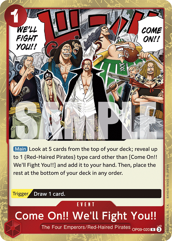 Come On!! We'll Fight You!! Emperors In The New World - OP-09 One Piece Card Come On!! We'll Fight You!! Emperors In The New World - OP-09 One Piece Card