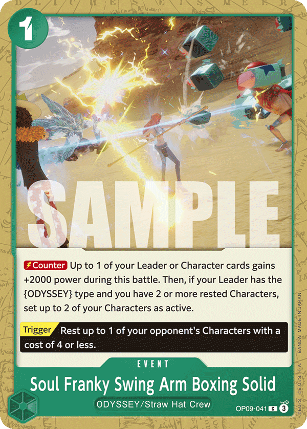 Soul Franky Swing Arm Boxing Solid Emperors In The New World - OP-09 One Piece Card Soul Franky Swing Arm Boxing Solid Emperors In The New World - OP-09 One Piece Card