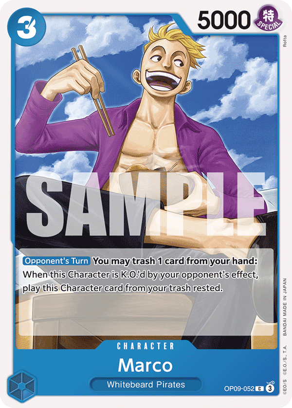 Marco Emperors In The New World - OP-09 One Piece Card Marco Emperors In The New World - OP-09 One Piece Card