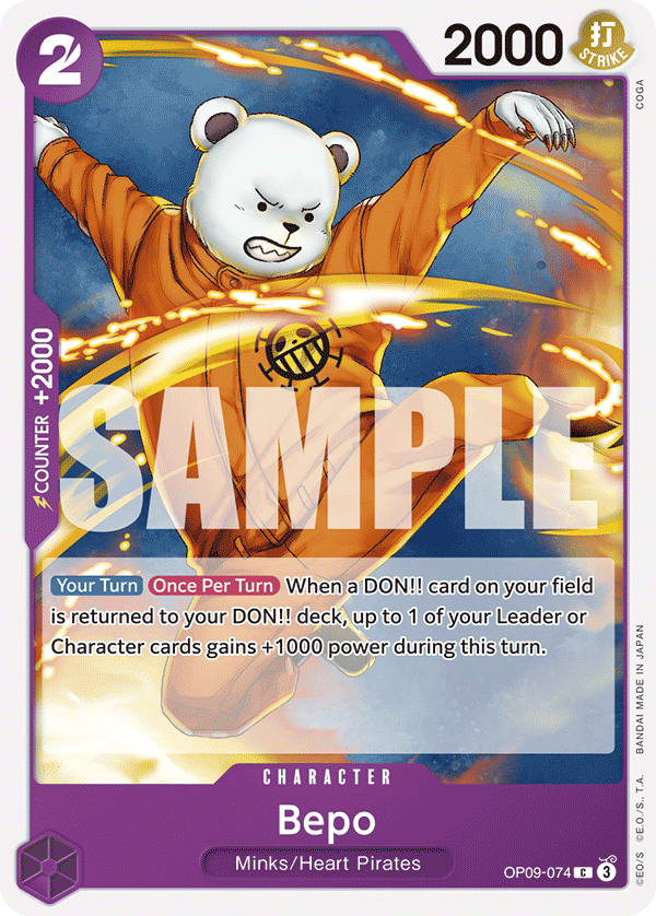 Bepo Emperors In The New World - OP-09 One Piece Card Bepo Emperors In The New World - OP-09 One Piece Card