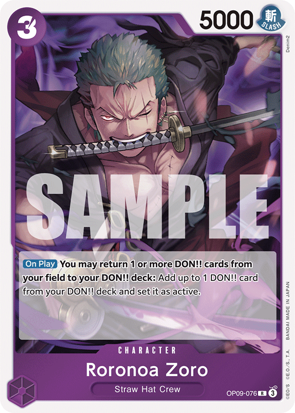 Roronoa Zoro Emperors In The New World - OP-09 One Piece Card Roronoa Zoro Emperors In The New World - OP-09 One Piece Card