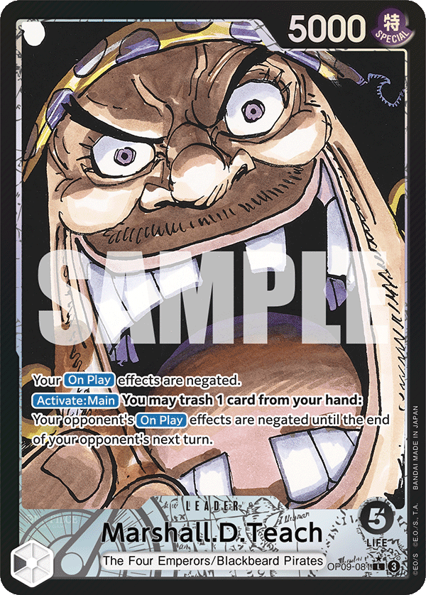 Marshall.D.Teach Emperors In The New World - OP-09 One Piece Card Marshall.D.Teach Emperors In The New World - OP-09 One Piece Card