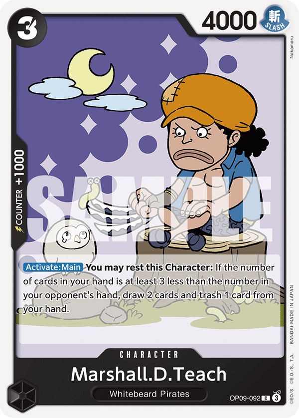 Marshall.D.Teach Emperors In The New World - OP-09 One Piece Card Marshall.D.Teach Emperors In The New World - OP-09 One Piece Card