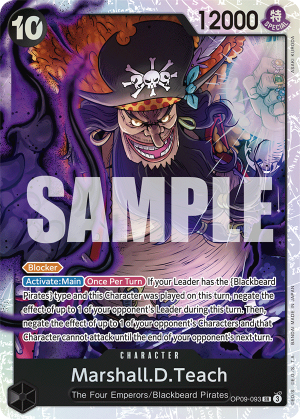 Marshall.D.Teach Emperors In The New World - OP-09 One Piece Card Marshall.D.Teach Emperors In The New World - OP-09 One Piece Card
