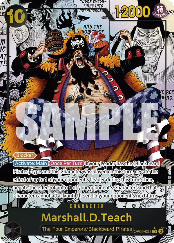 Marshall.D.Teach Emperors In The New World - OP-09 One Piece Card Marshall.D.Teach Emperors In The New World - OP-09 One Piece Card