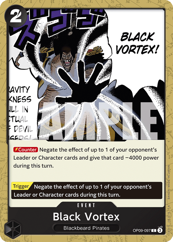 Black Vortex Emperors In The New World - OP-09 One Piece Card Black Vortex Emperors In The New World - OP-09 One Piece Card