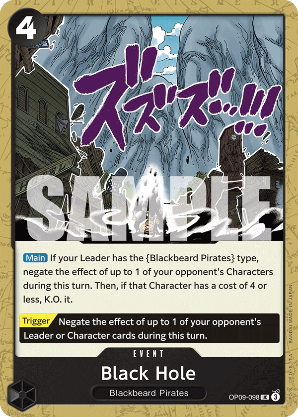 Black Hole Emperors In The New World - OP-09 One Piece Card Black Hole Emperors In The New World - OP-09 One Piece Card