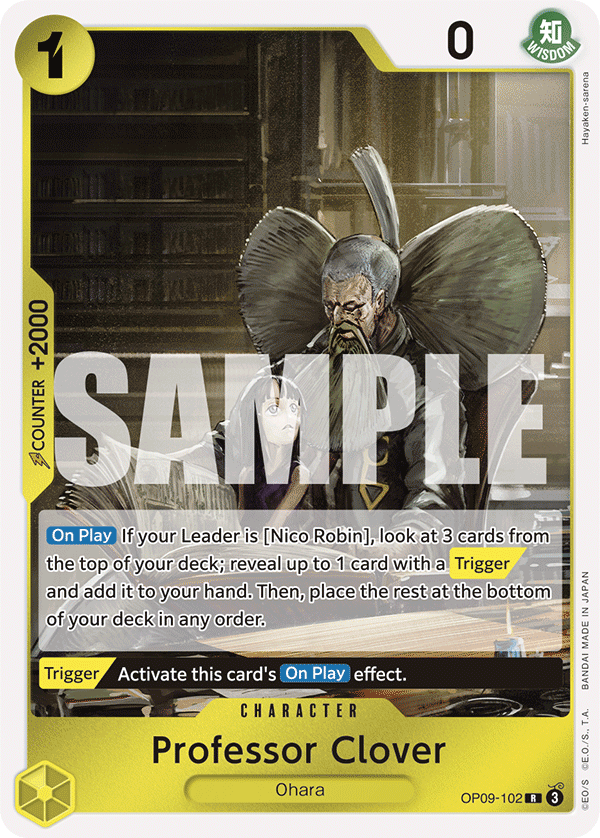 Professor Clover Emperors In The New World - OP-09 One Piece Card Professor Clover Emperors In The New World - OP-09 One Piece Card
