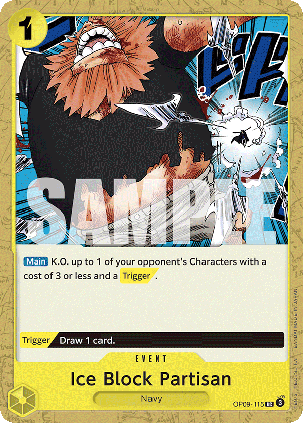 Ice Block Partisan Emperors In The New World - OP-09 One Piece Card Ice Block Partisan Emperors In The New World - OP-09 One Piece Card