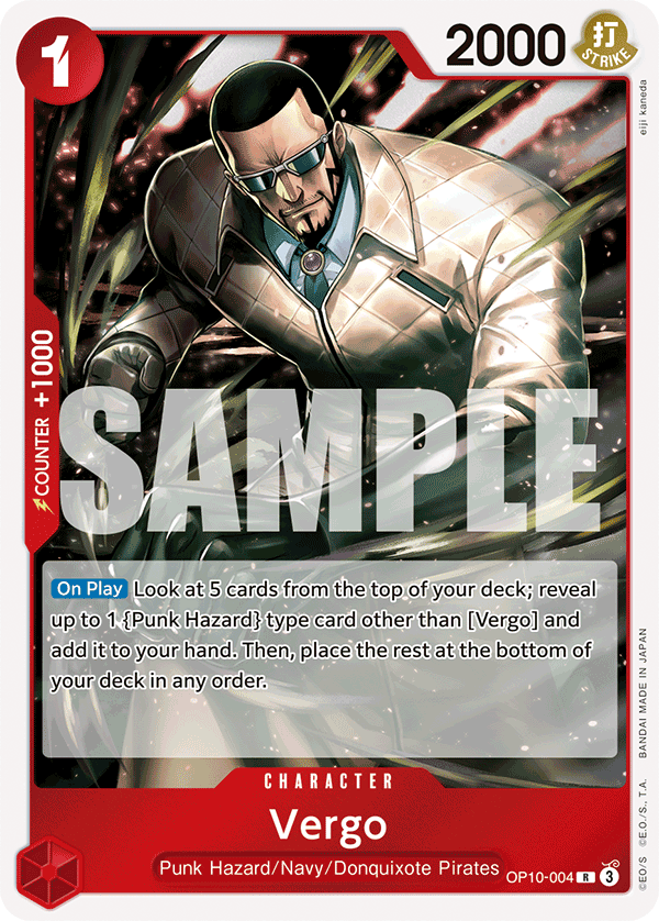 Vergo Royal Blood - OP-10 One Piece Card Vergo Royal Blood - OP-10 One Piece Card