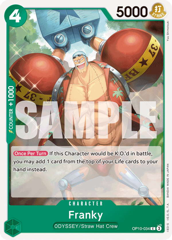Franky Royal Blood - OP-10 One Piece Card Franky Royal Blood - OP-10 One Piece Card