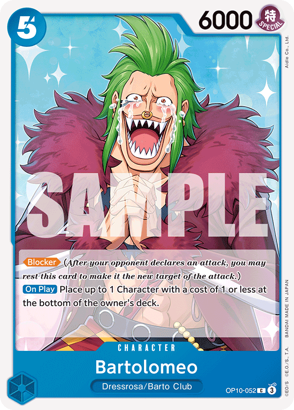 Bartolomeo Royal Blood - OP-10 One Piece Card Bartolomeo Royal Blood - OP-10 One Piece Card