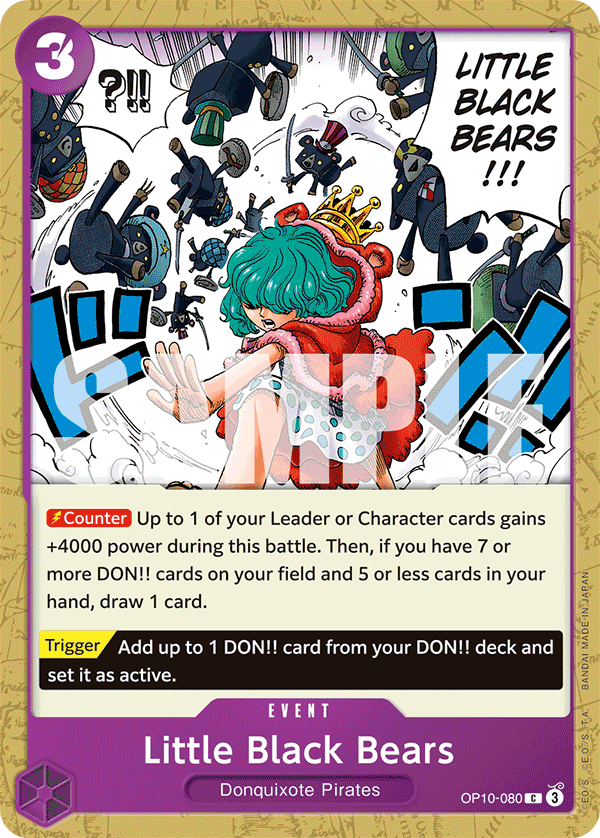 Little Black Bears Royal Blood - OP-10 One Piece Card Little Black Bears Royal Blood - OP-10 One Piece Card