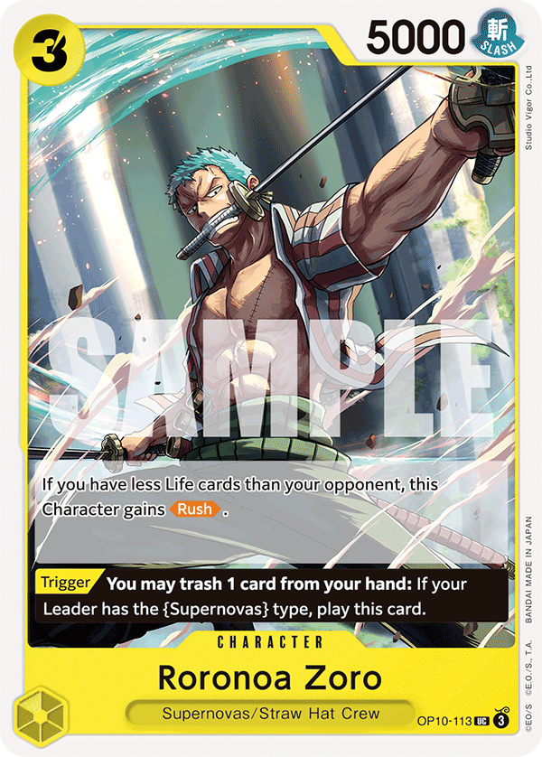 Roronoa Zoro Royal Blood - OP-10 One Piece Card Roronoa Zoro Royal Blood - OP-10 One Piece Card