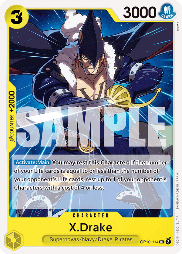 X.Drake Royal Blood - OP-10 One Piece Card X.Drake Royal Blood - OP-10 One Piece Card