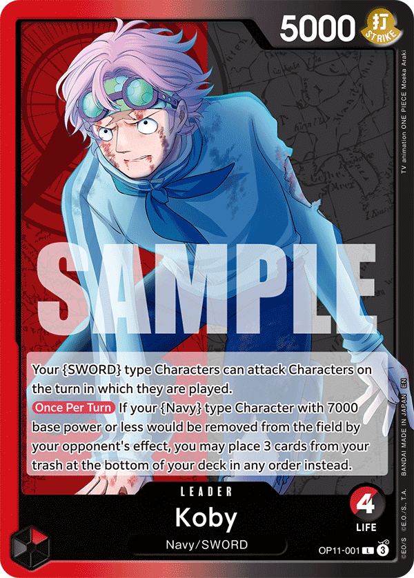 Koby A Fist Of Divine Speed - OP-11 One Piece Card Koby A Fist Of Divine Speed - OP-11 One Piece Card
