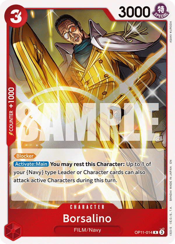 Borsalino A Fist Of Divine Speed - OP-11 One Piece Card Borsalino A Fist Of Divine Speed - OP-11 One Piece Card