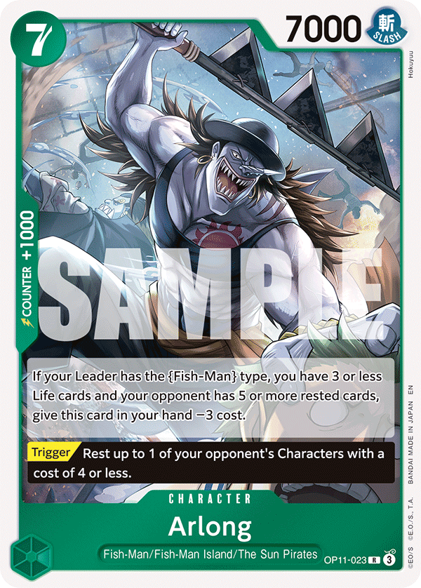 Arlong A Fist Of Divine Speed - OP-11 One Piece Card Arlong A Fist Of Divine Speed - OP-11 One Piece Card