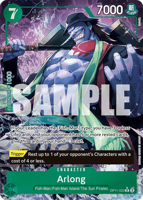 Arlong A Fist Of Divine Speed - OP-11 One Piece Card Arlong A Fist Of Divine Speed - OP-11 One Piece Card