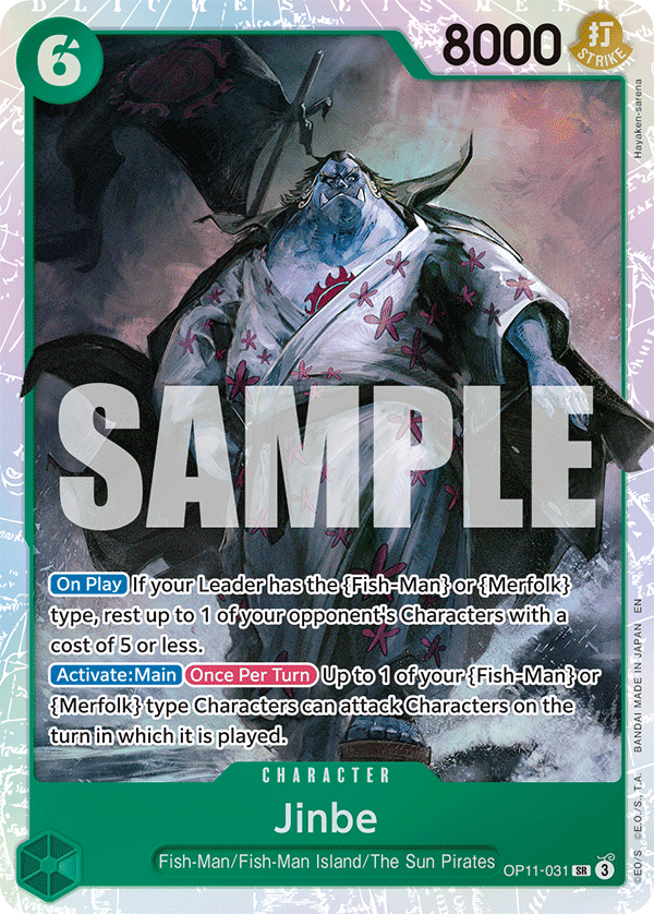 Jinbe A Fist Of Divine Speed - OP-11 One Piece Card Jinbe A Fist Of Divine Speed - OP-11 One Piece Card