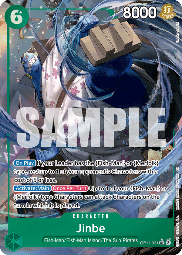 Jinbe A Fist Of Divine Speed - OP-11 One Piece Card Jinbe A Fist Of Divine Speed - OP-11 One Piece Card