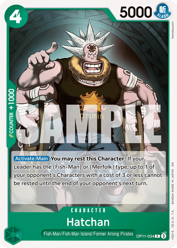 Hatchan A Fist Of Divine Speed - OP-11 One Piece Card Hatchan A Fist Of Divine Speed - OP-11 One Piece Card