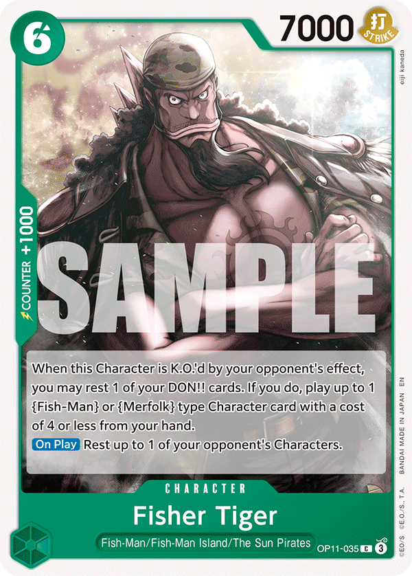 Fisher Tiger A Fist Of Divine Speed - OP-11 One Piece Card Fisher Tiger A Fist Of Divine Speed - OP-11 One Piece Card