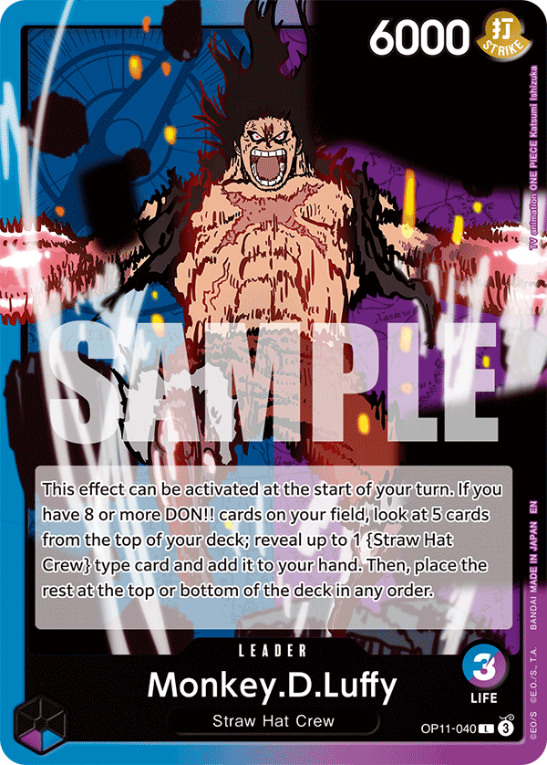 Monkey.D.Luffy A Fist Of Divine Speed - OP-11 One Piece Card Monkey.D.Luffy A Fist Of Divine Speed - OP-11 One Piece Card