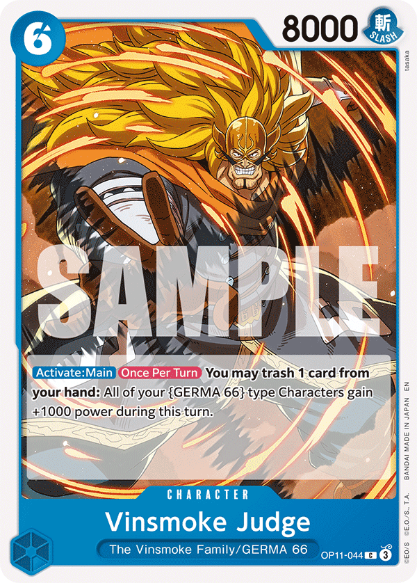 Vinsmoke Judge A Fist Of Divine Speed - OP-11 One Piece Card Vinsmoke Judge A Fist Of Divine Speed - OP-11 One Piece Card