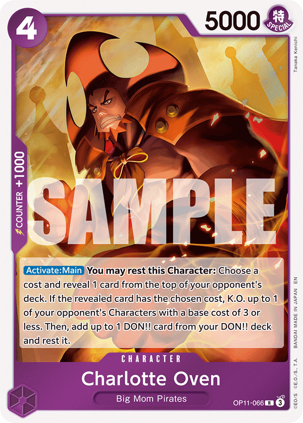 Charlotte Oven A Fist Of Divine Speed - OP-11 One Piece Card Charlotte Oven A Fist Of Divine Speed - OP-11 One Piece Card