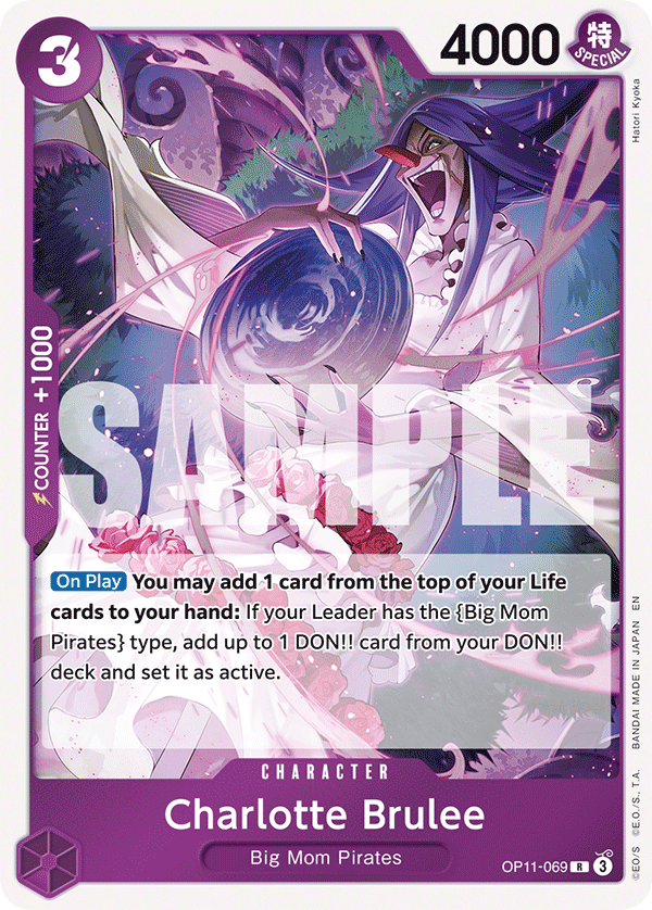 Charlotte Brulee A Fist Of Divine Speed - OP-11 One Piece Card Charlotte Brulee A Fist Of Divine Speed - OP-11 One Piece Card