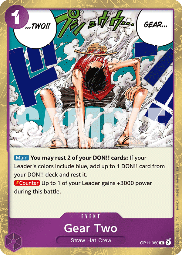 Gear Two A Fist Of Divine Speed - OP-11 One Piece Card Gear Two A Fist Of Divine Speed - OP-11 One Piece Card